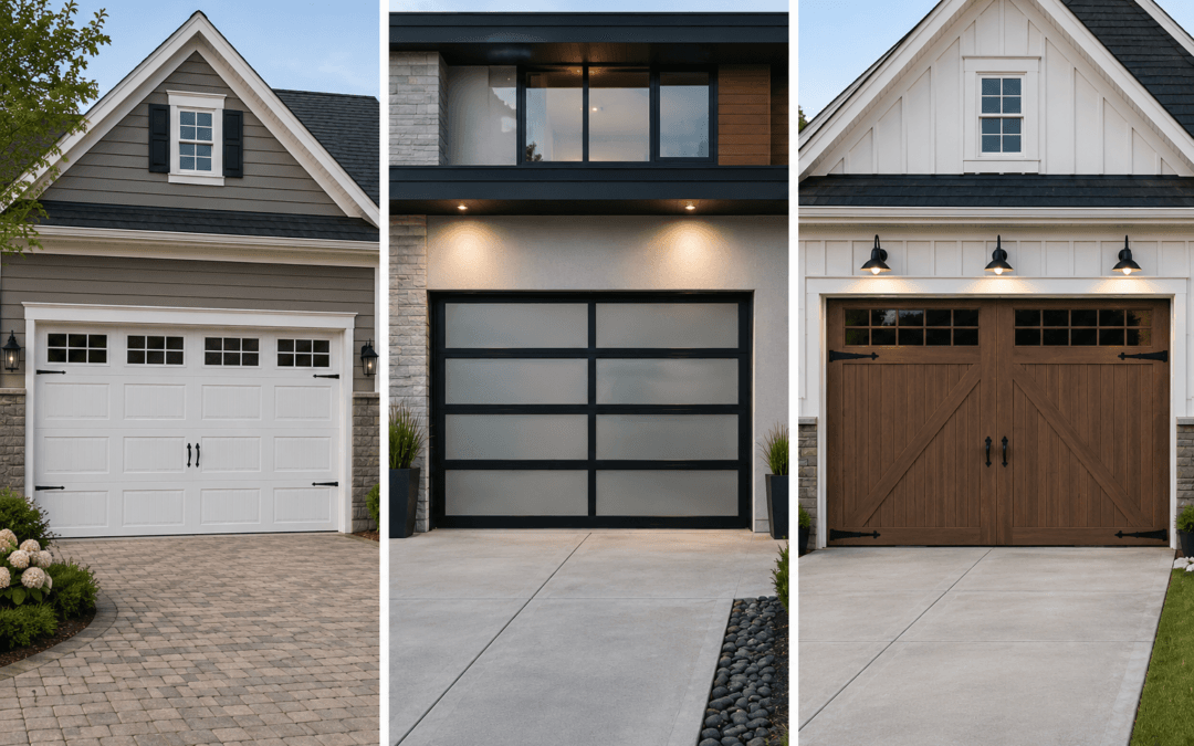 Traditional, Modern, and Carriage House Garage Door Styles